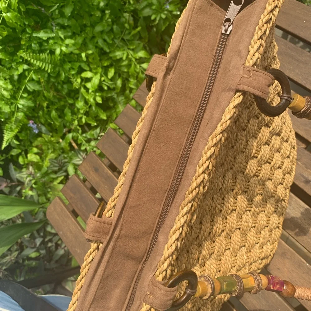 Beautiful Woven Cappelli Bag with 🐈 and Other Decorative Beads